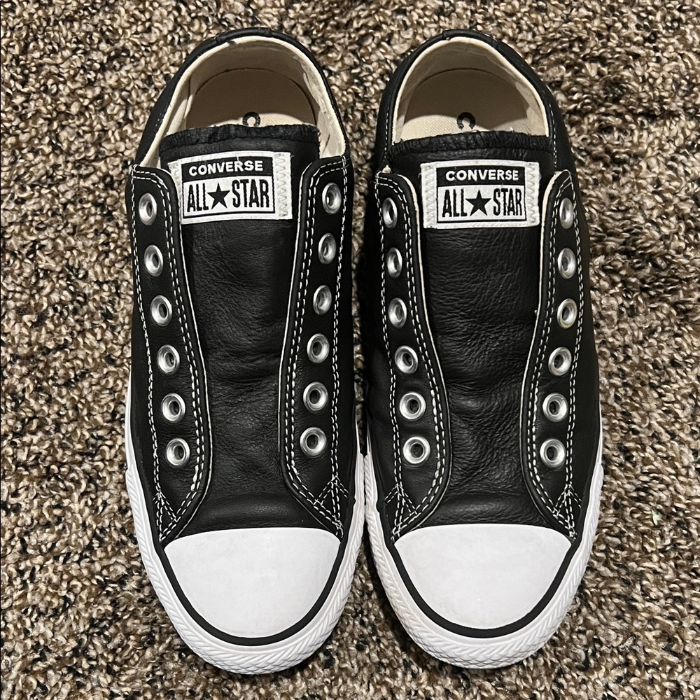 Converse Black and White Slip-On Shoes